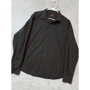 Untuckit Shirt Mens Extra Large Black Stone Cotton Long Sleeve Preppy Casual XL
